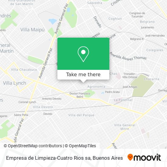 Mapa de Empresa de Limpieza-Cuatro Rios sa