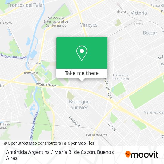 Antártida Argentina / María B. de Cazón map