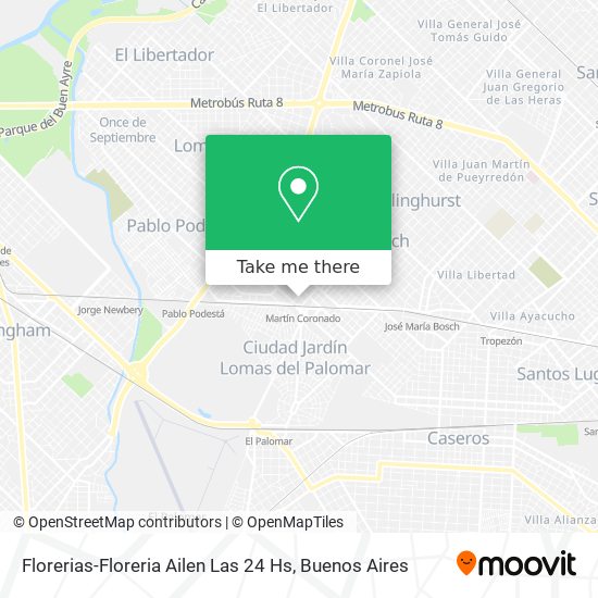 Mapa de Florerias-Floreria Ailen Las 24 Hs