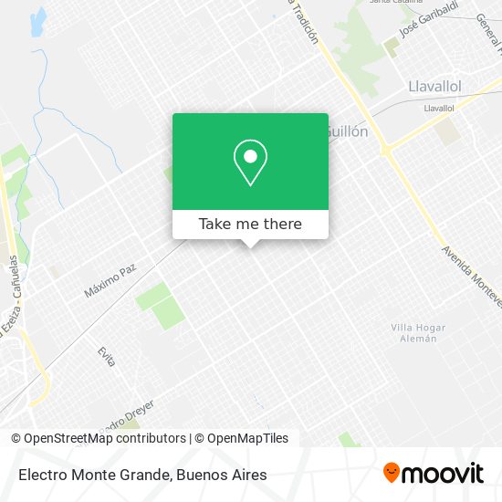 Mapa de Electro Monte Grande