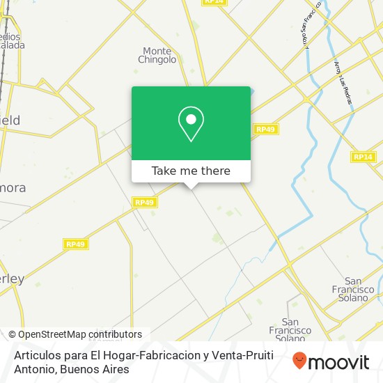 Articulos para El Hogar-Fabricacion y Venta-Pruiti Antonio map