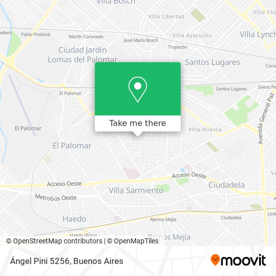 Ángel Pini 5256 map
