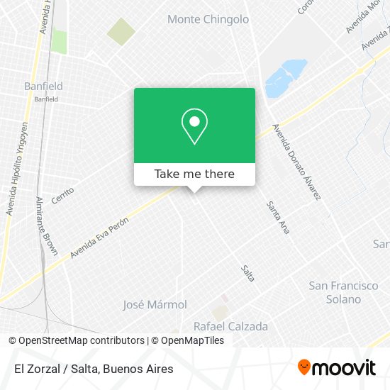 Mapa de El Zorzal / Salta