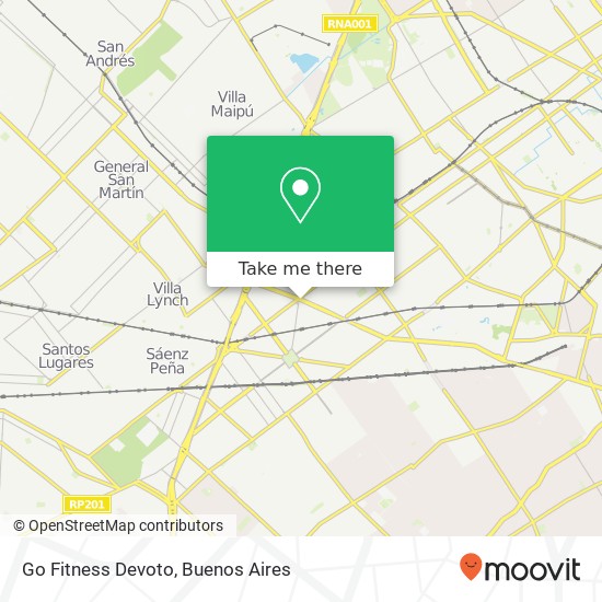 Go Fitness Devoto map