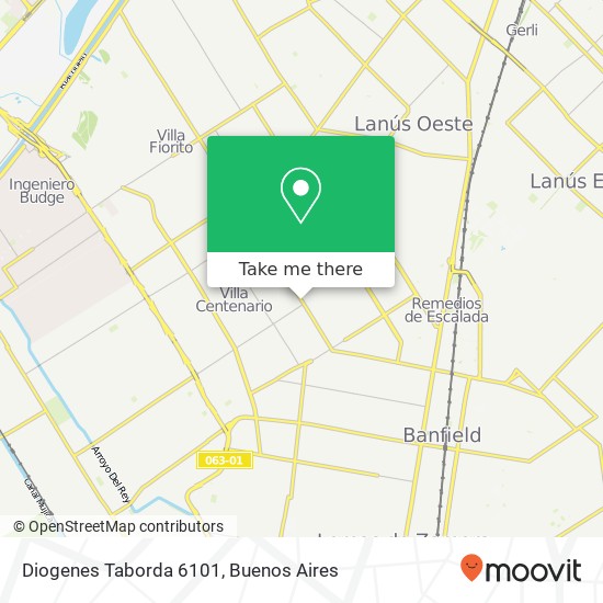 Diogenes Taborda 6101 map