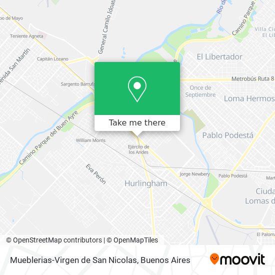 Mapa de Mueblerias-Virgen de San Nicolas