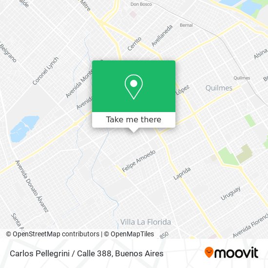 Mapa de Carlos Pellegrini / Calle 388