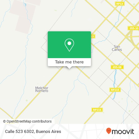 Mapa de Calle 523 6302