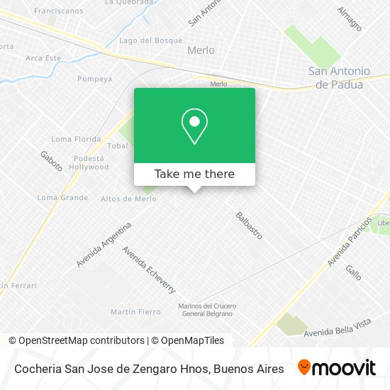 Cocheria San Jose de Zengaro Hnos map