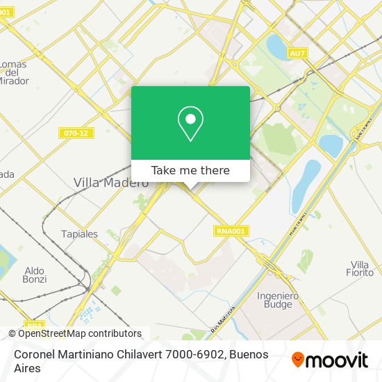 Coronel Martiniano Chilavert 7000-6902 map