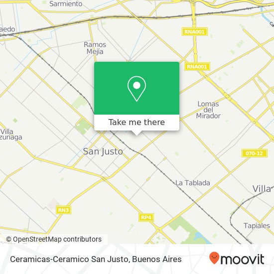 Ceramicas-Ceramico San Justo map