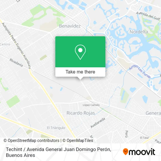 Mapa de Techint / Avenida General Juan Domingo Perón