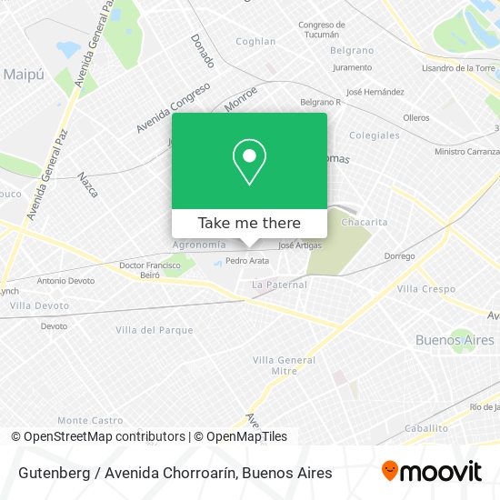 Mapa de Gutenberg / Avenida Chorroarín