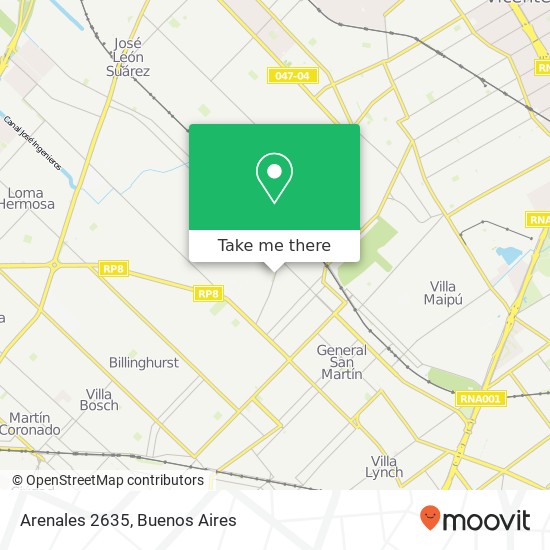 Arenales 2635 map