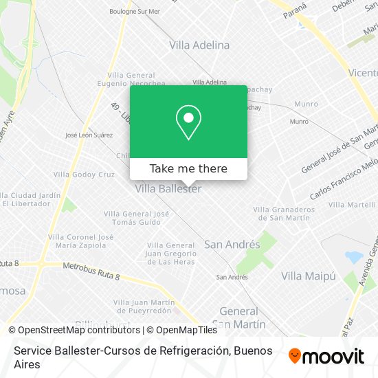 Mapa de Service Ballester-Cursos de Refrigeración