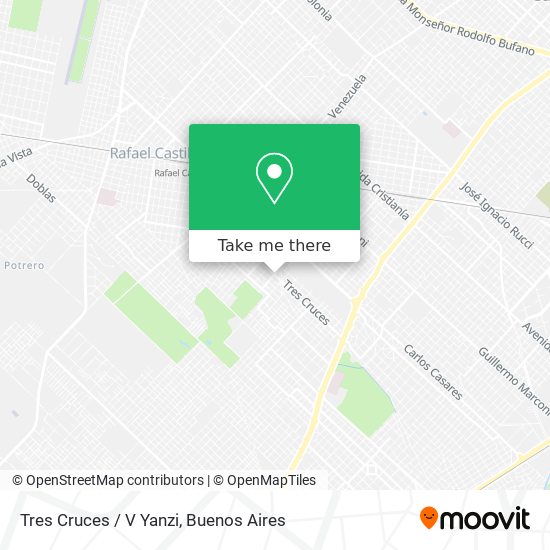 Tres Cruces / V Yanzi map