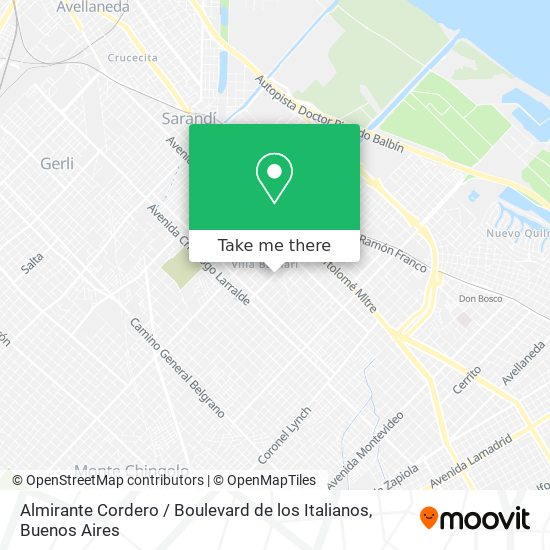 Almirante Cordero / Boulevard de los Italianos map