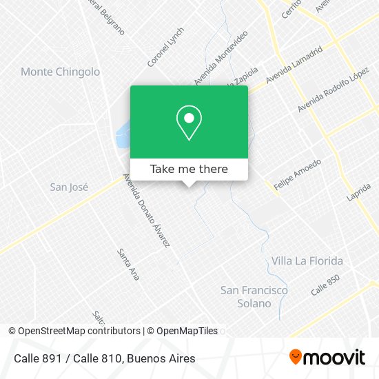 Calle 891 / Calle 810 map