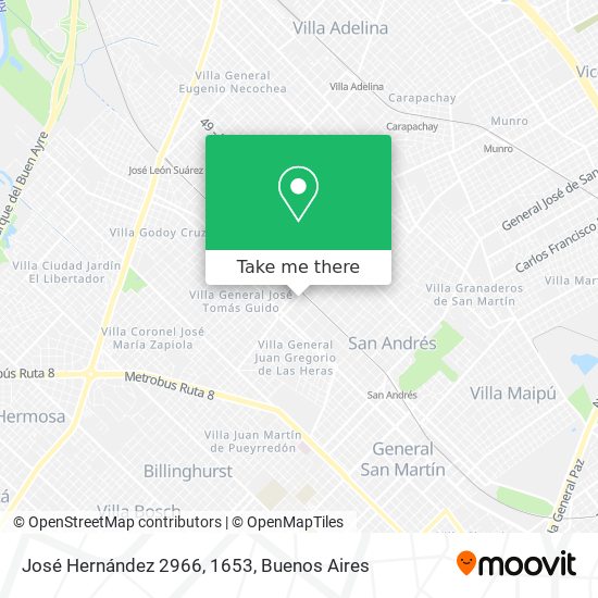 José Hernández 2966, 1653 map