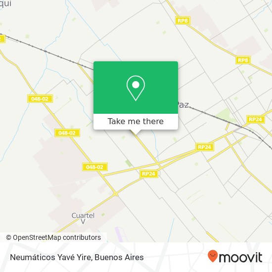 Neumáticos Yavé Yire map