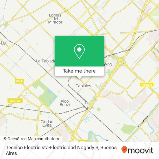 Técnico Electricista-Electricidad Nogady S map