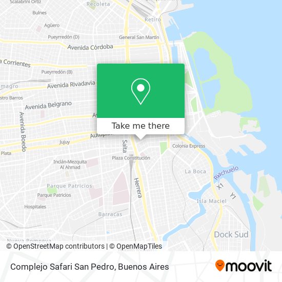 Complejo Safari San Pedro map