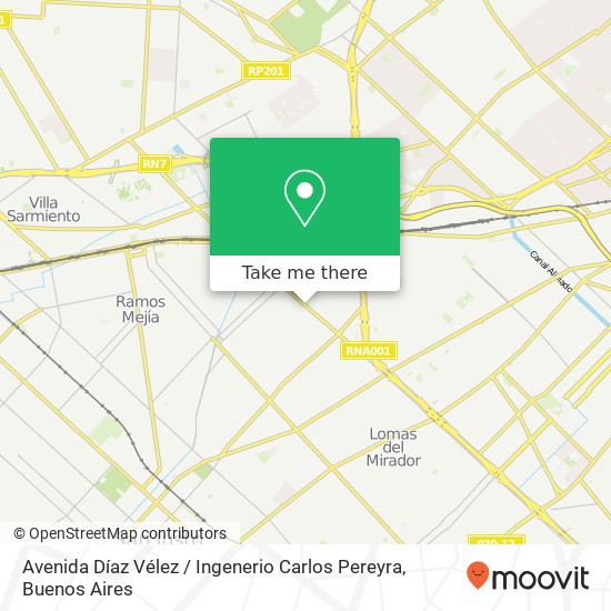 Avenida Díaz Vélez / Ingenerio Carlos Pereyra map