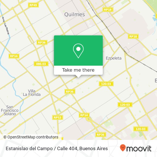 Mapa de Estanislao del Campo / Calle 404