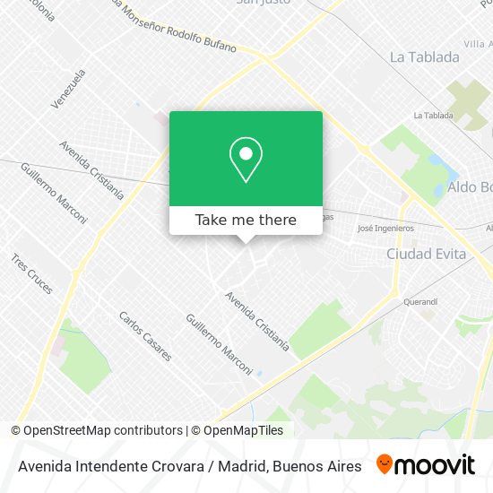 Avenida Intendente Crovara / Madrid map