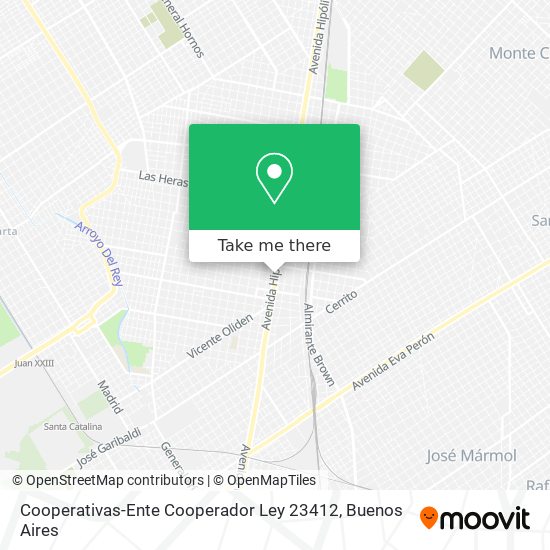 Cooperativas-Ente Cooperador Ley 23412 map