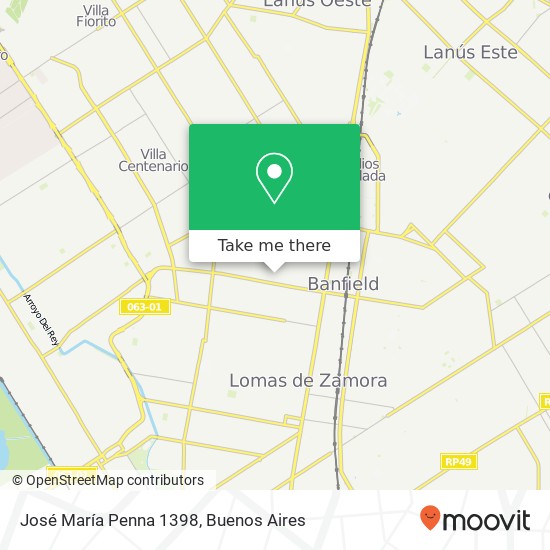 José María Penna 1398 map