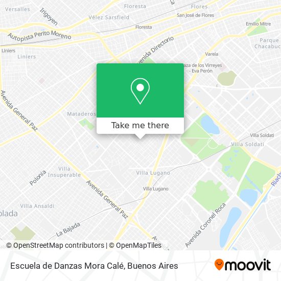 Mapa de Escuela de Danzas Mora Calé