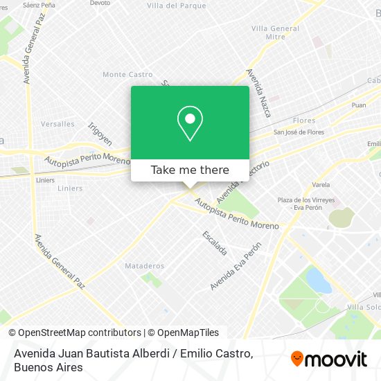 Mapa de Avenida Juan Bautista Alberdi / Emilio Castro