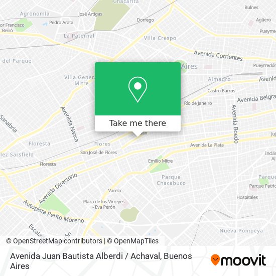 Mapa de Avenida Juan Bautista Alberdi / Achaval