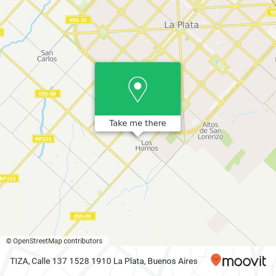 TIZA, Calle 137 1528 1910 La Plata map