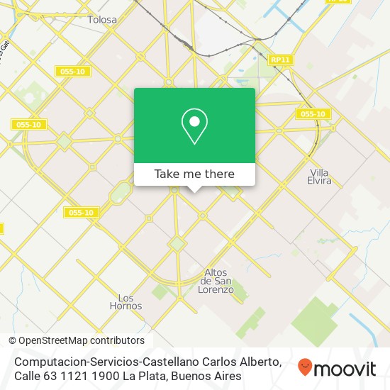 Computacion-Servicios-Castellano Carlos Alberto, Calle 63 1121 1900 La Plata map