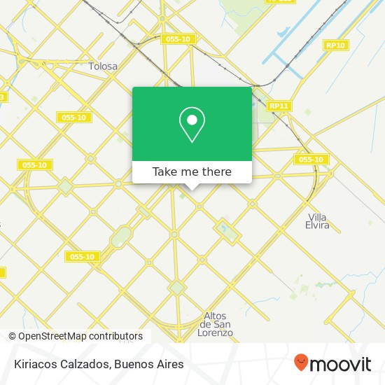 Mapa de Kiriacos Calzados, Calle 12 1900 La Plata