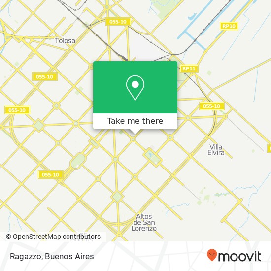 Mapa de Ragazzo, Calle 12 1900 La Plata