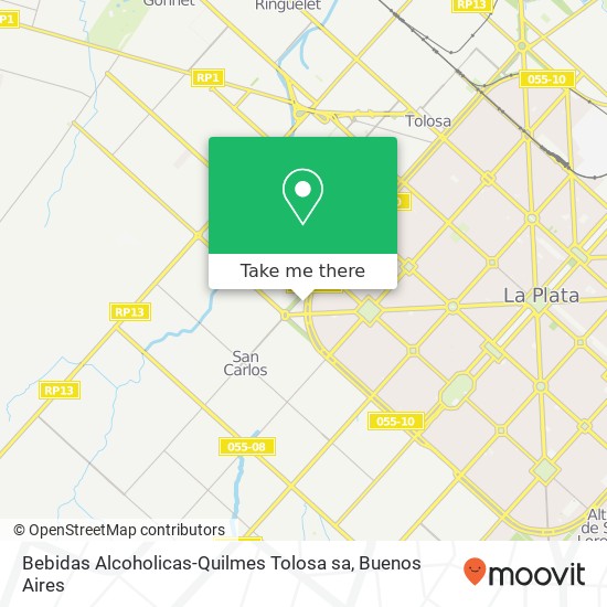 Bebidas Alcoholicas-Quilmes Tolosa sa map