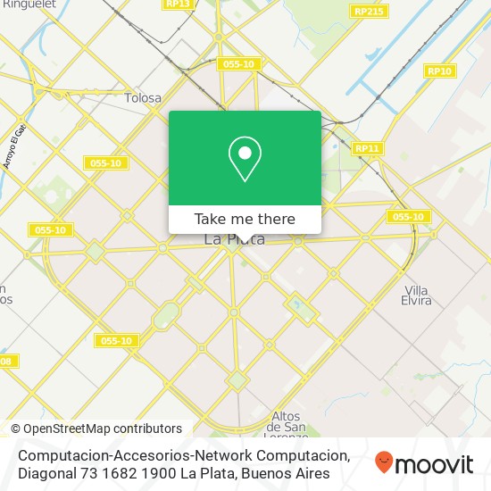 Mapa de Computacion-Accesorios-Network Computacion, Diagonal 73 1682 1900 La Plata