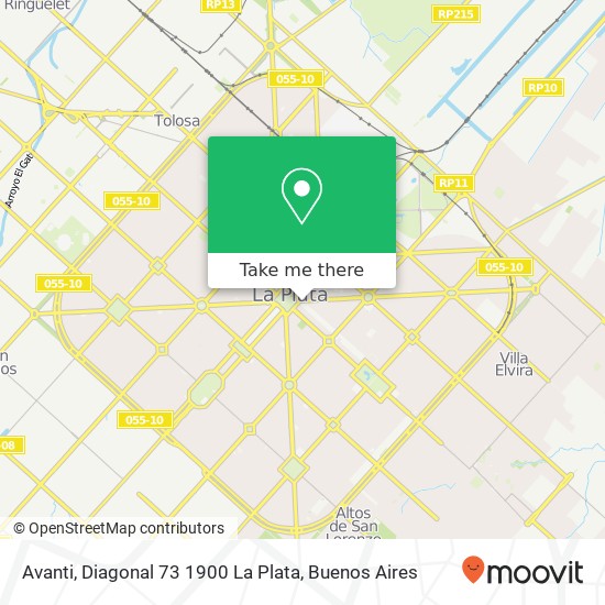 Mapa de Avanti, Diagonal 73 1900 La Plata