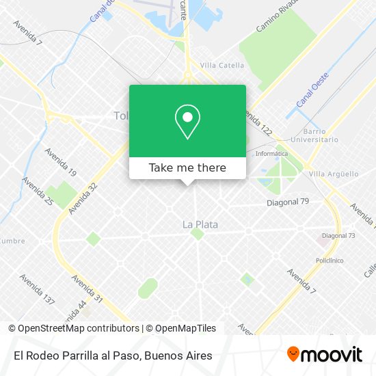 Mapa de El Rodeo Parrilla al Paso
