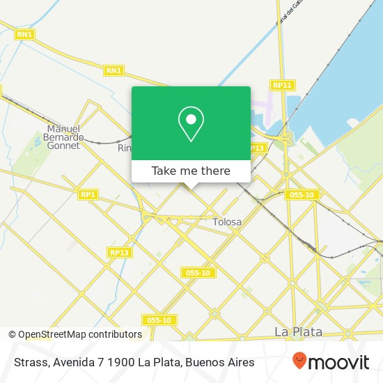 Mapa de Strass, Avenida 7 1900 La Plata