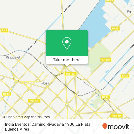 India Eventos, Camino Rivadavia 1900 La Plata map