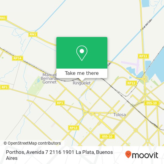 Porthos, Avenida 7 2116 1901 La Plata map