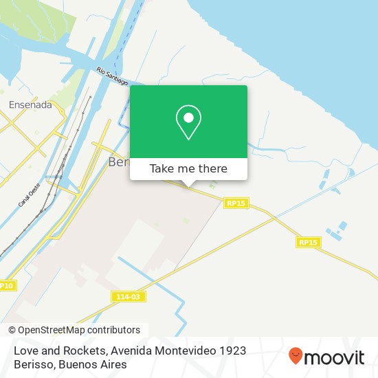 Love and Rockets, Avenida Montevideo 1923 Berisso map