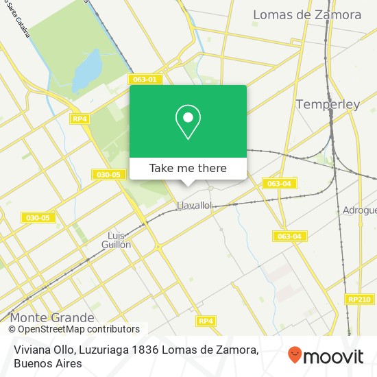 Mapa de Viviana Ollo, Luzuriaga 1836 Lomas de Zamora