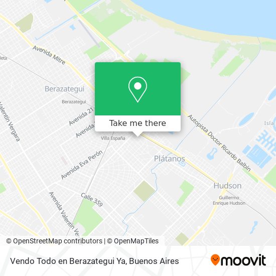 Mapa de Vendo Todo en Berazategui Ya