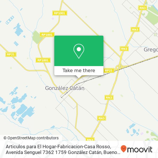 Articulos para El Hogar-Fabricacion-Casa Rosso, Avenida Senguel 7362 1759 González Catán map