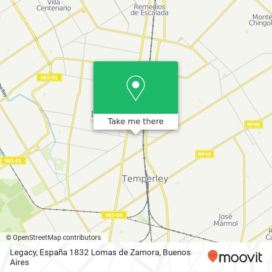 Legacy, España 1832 Lomas de Zamora map